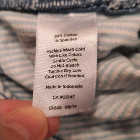 Talbots Womens Jeans Size 18 WP Blue White Stripe Pre-owned - Picture 3 of 7